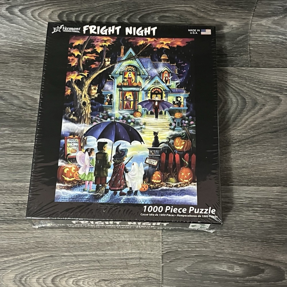 Vermont Christmas Company 1000 Piece Puzzle Fright Night Halloween Trick Or Trea